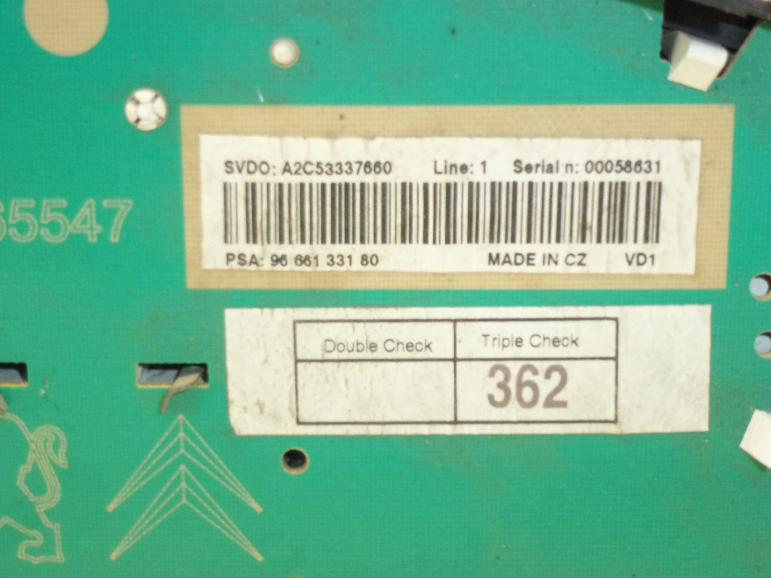 Tacho Peugeot 207 9666133180 6103EC