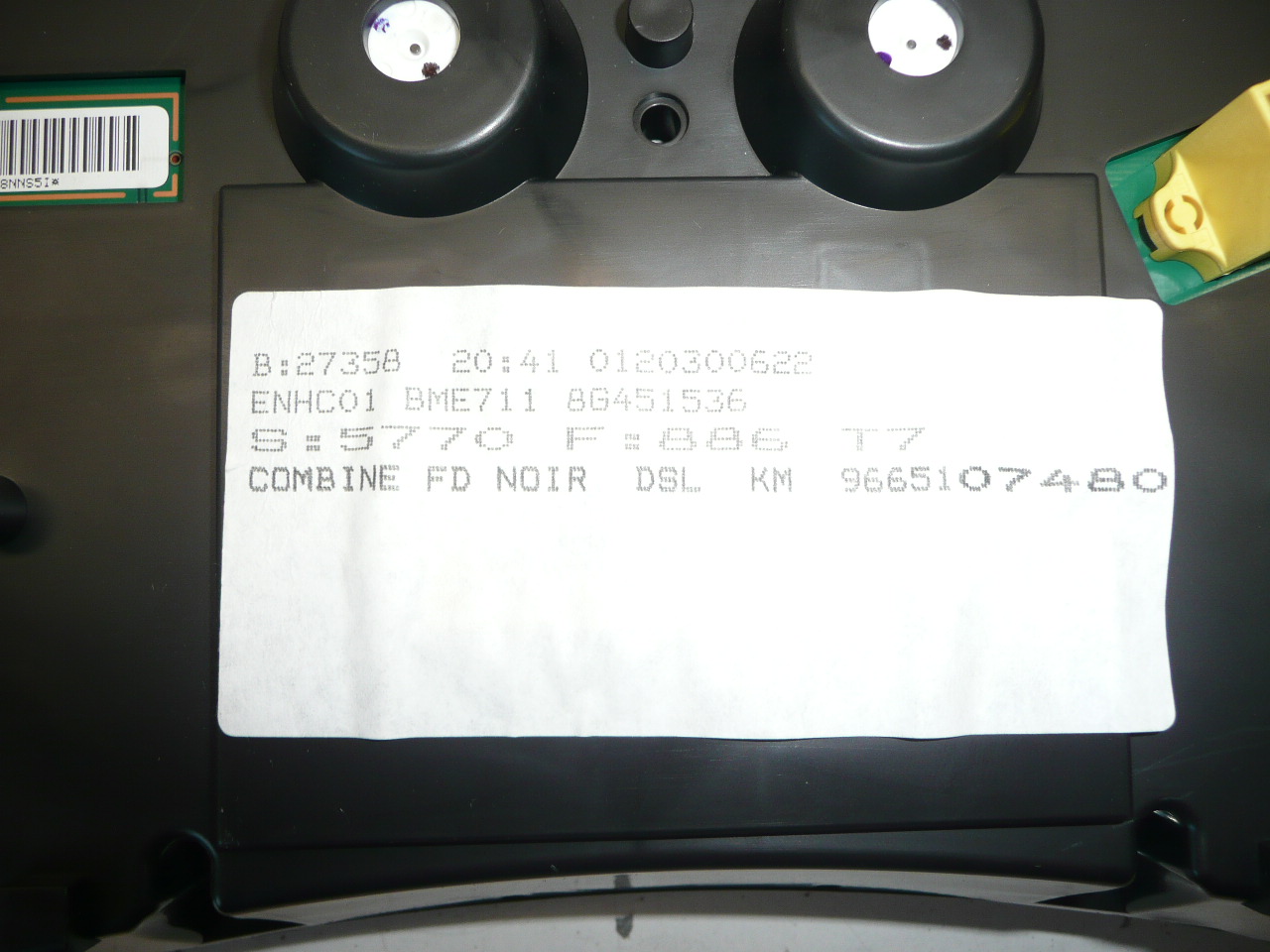 Tacho Peugeot 308 164 Tausend km 9665107480 610335