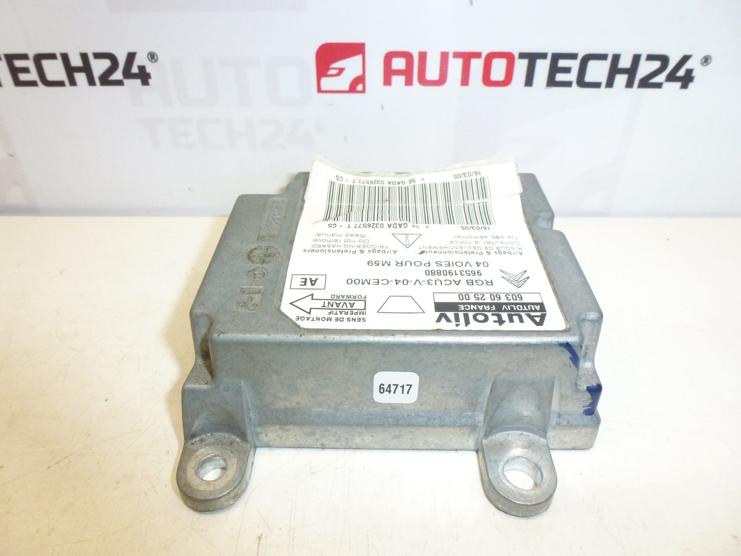 Citroën Peugeot Airbageinheit 9653190880 603602500 – Bild 2