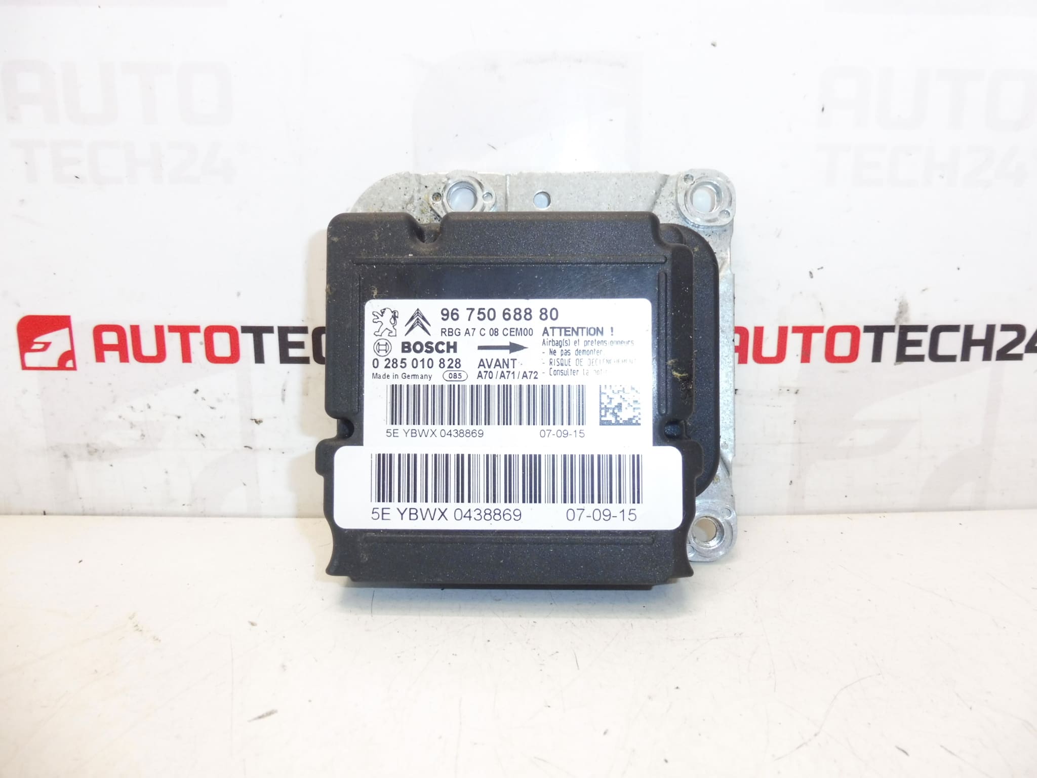 Bosch Peugeot 207 Airbag-Einheit 9675068880 0285010828